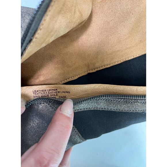 Corso Como Huey Dusted Metallic Leather Boot Size 8.5 US Gunmetal Dusted Chain - Picture 14 of 17